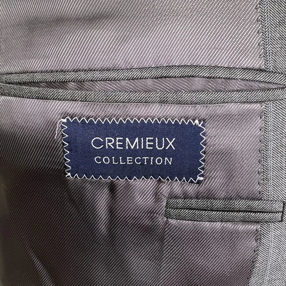 Cremieux Blazer Men 44R‎ Gray Pinstripe Dawson Super 130s Loro Piana Wool Italy